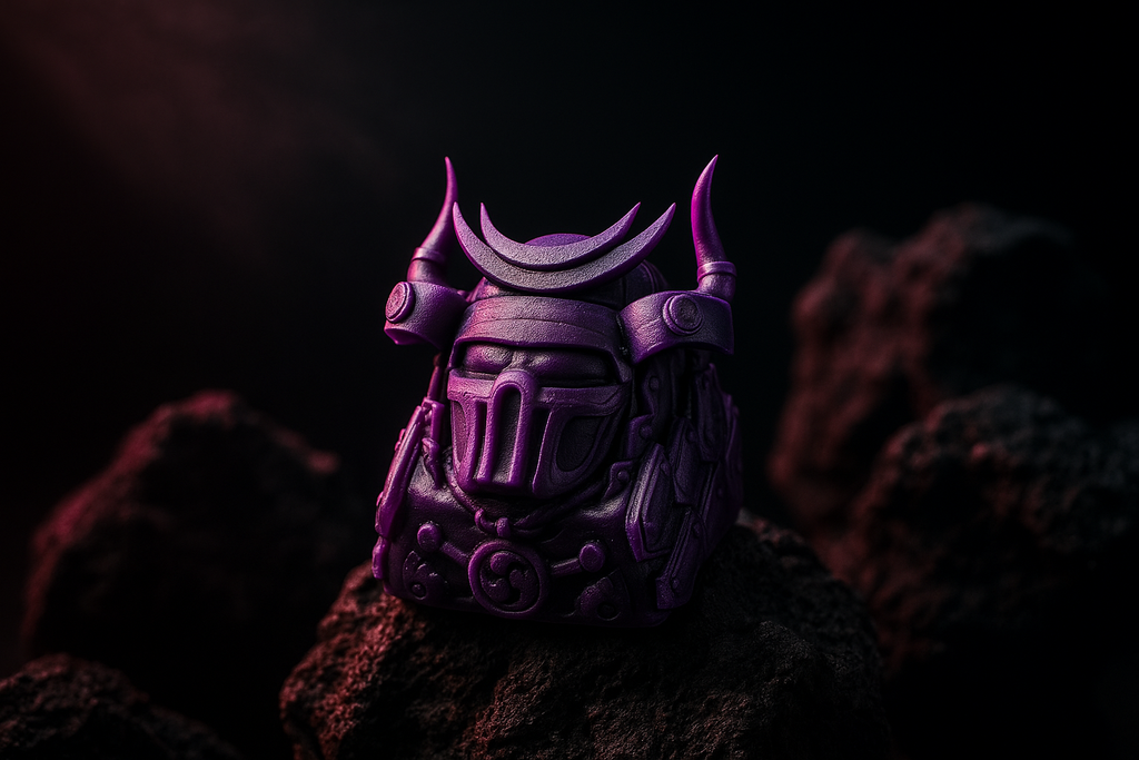 Purple samurai artisan keycap